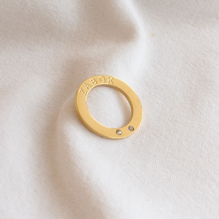Pendentif anneau Dolce S doré 18K