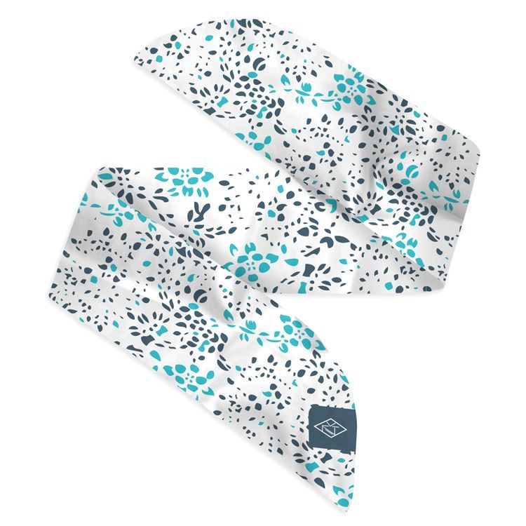 Bracelet satin montres fines fleurs turquoises