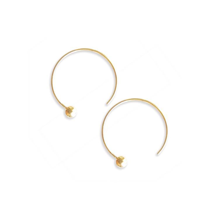 Créoles fines, doré 18K, 2 cm