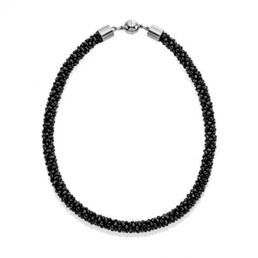 Collier magnétique tubulaire noir