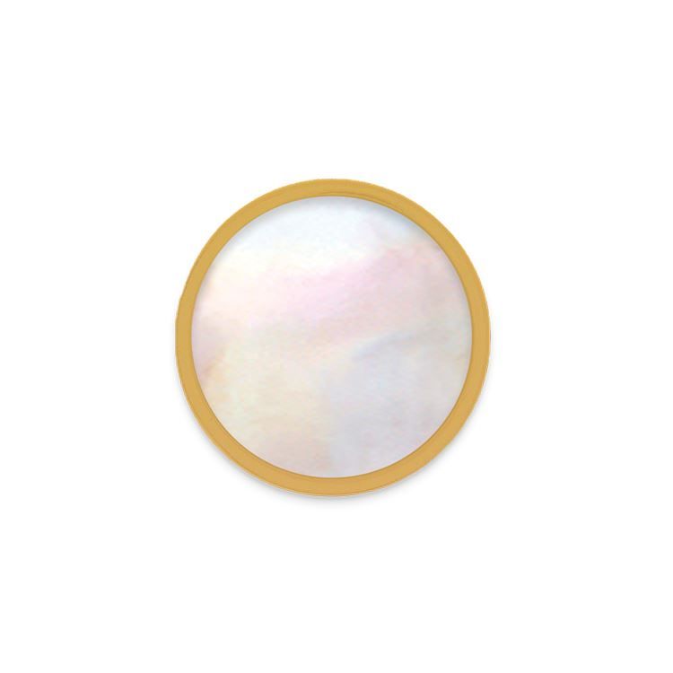 Bouton à visser Léonie nacre, doré 18K