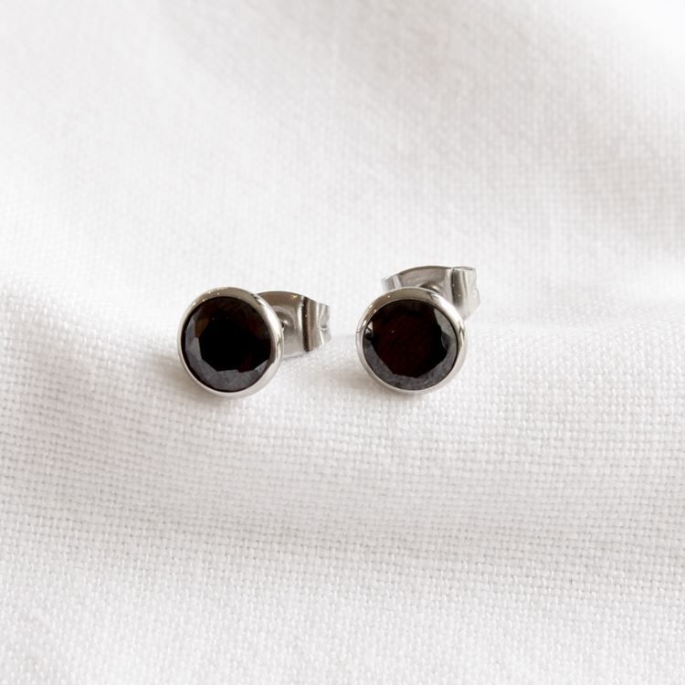 Perceuses rondes cristal noir, argenté