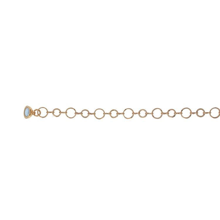 Collier magnétique anneaux fins doré 18K