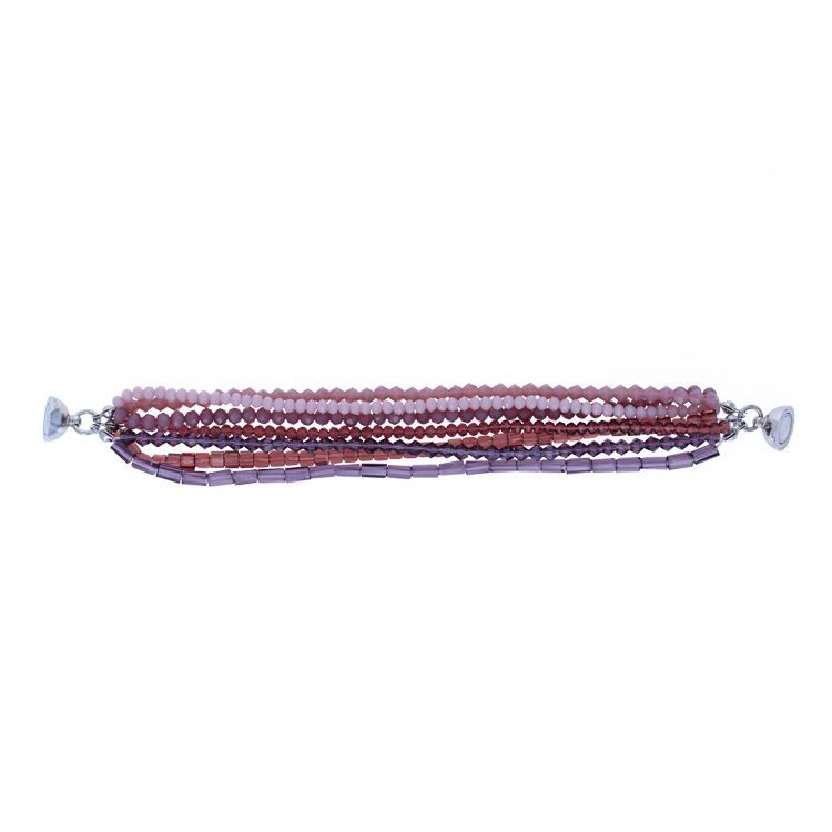 Bracelet magnétique 7 rangs violet