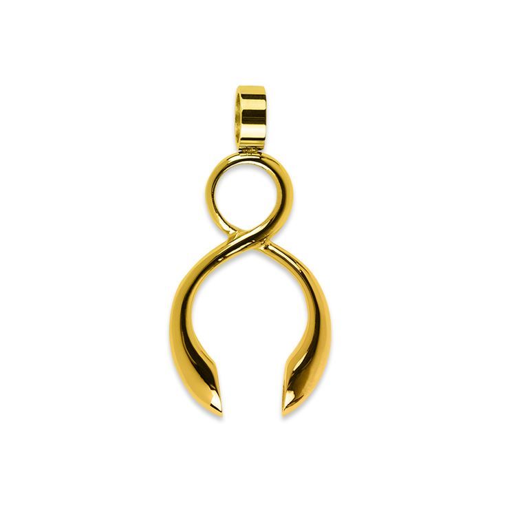 Pendentif torsadé à bille Lydie, doré 18K