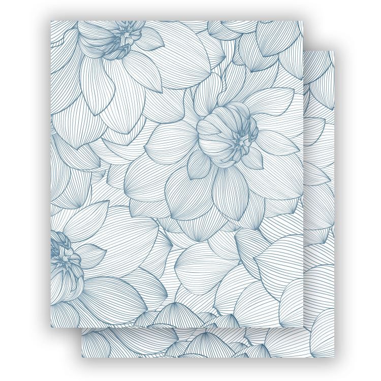 Leporello-Cover ‘Geblümtes Blau’