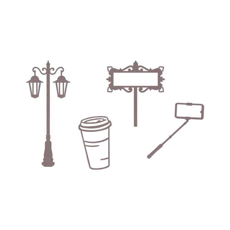 Matrices de découpe 'Balade en ville'