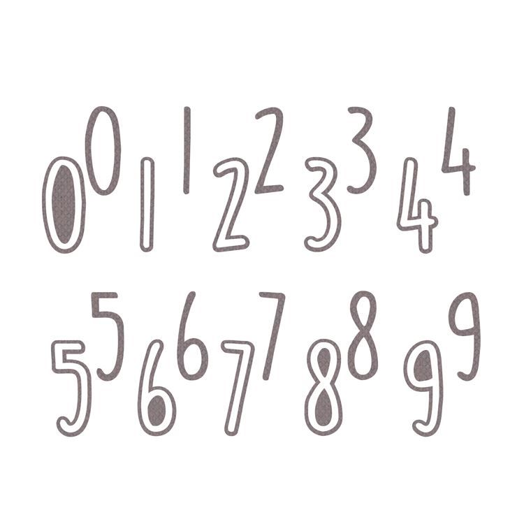 Stanzformen ‘Titel Zahlen’