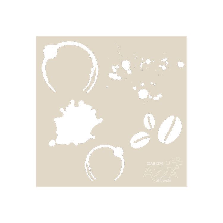 Dekorschablone ‘Kaffeemomente’ (1 Stk. - 10x10cm)