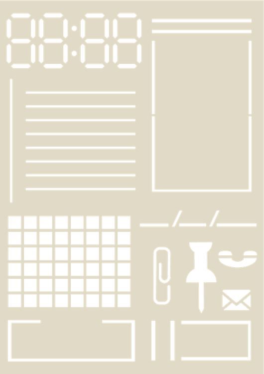 Dekorschablone 'Journaling' (1 Stk.)