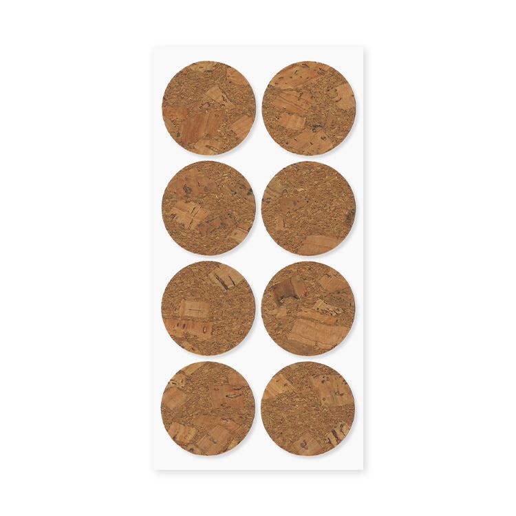 Korkaufkleber 'Rund' (8 Stk.)