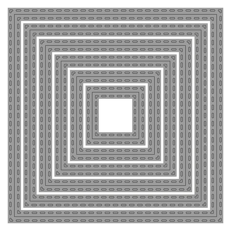 Matrices de découpe 'Carrés concentriques couture'