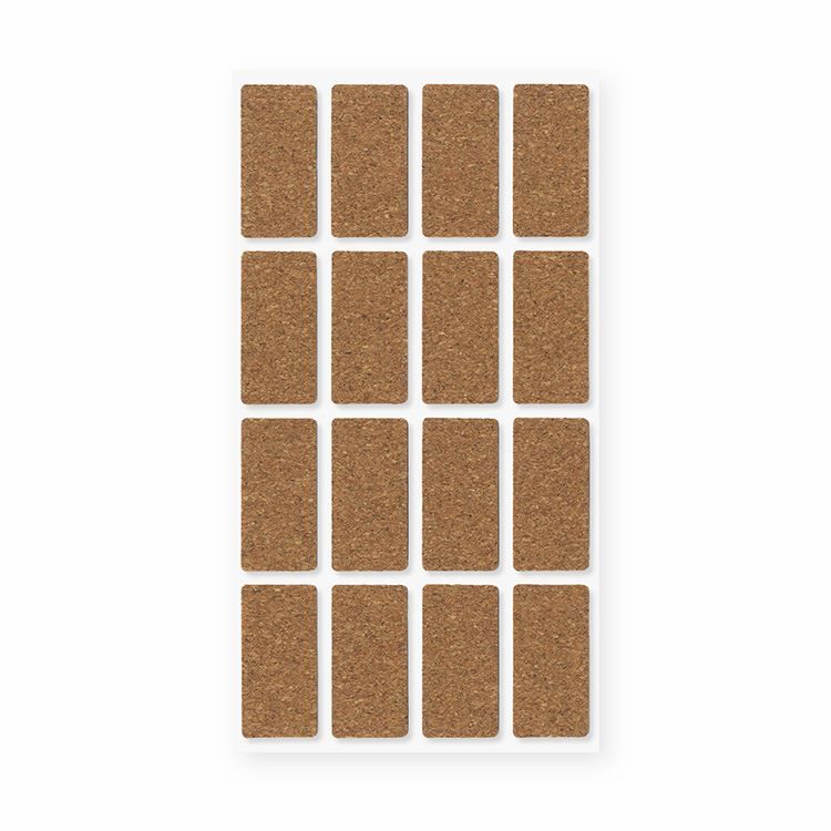 Korkaufkleber 'Kleine Rechtecke' (16 Stk.)