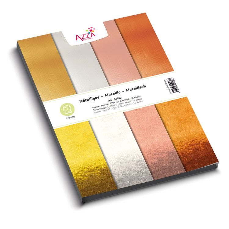 Papierblock A4 'Metallisch'