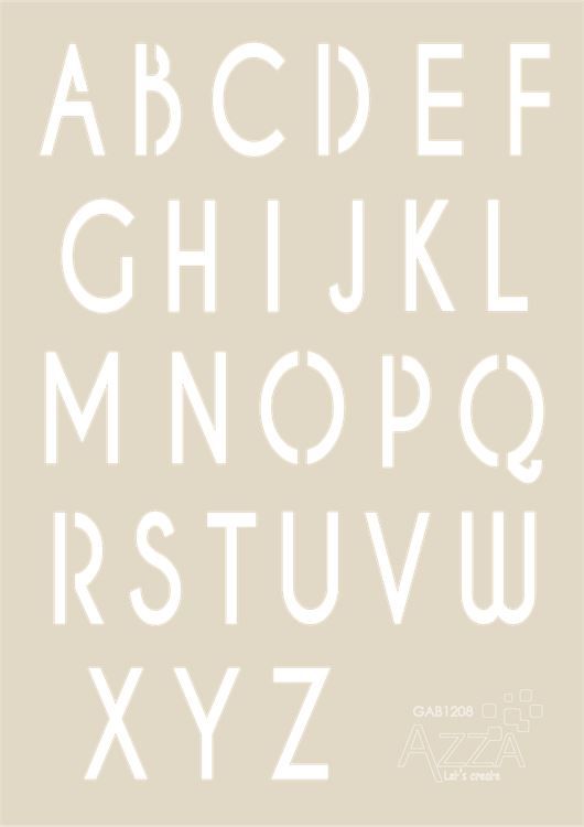 Dekorschablone ‘Buchstaben’ (1 Stk.)