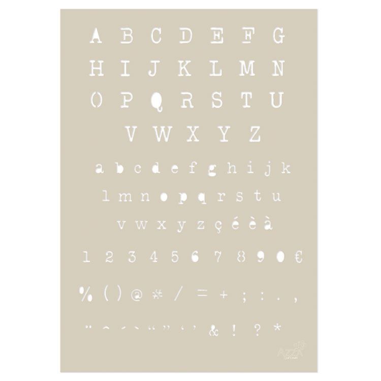 Buchstabenschablone ‘Nathalie’ (A4)