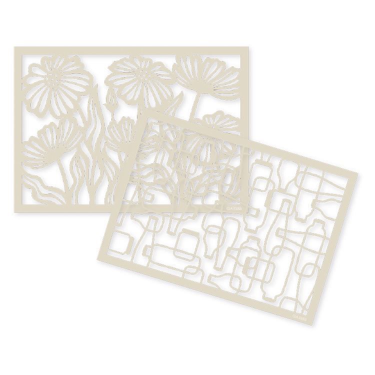 Texturschablonen ‘Hübsche Glasarbeiten’