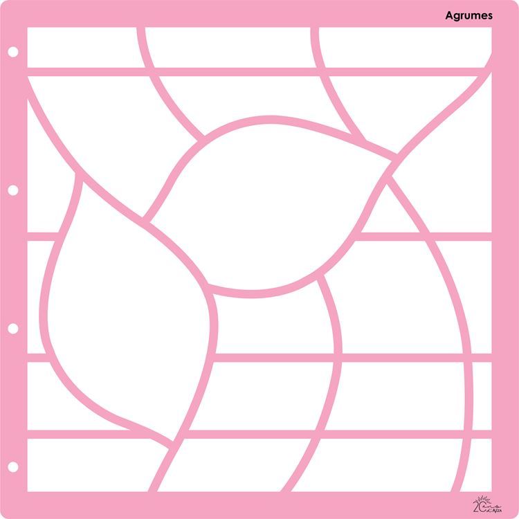 Fotoschablone Kollektor 'Agrumes' (30x30 cm)