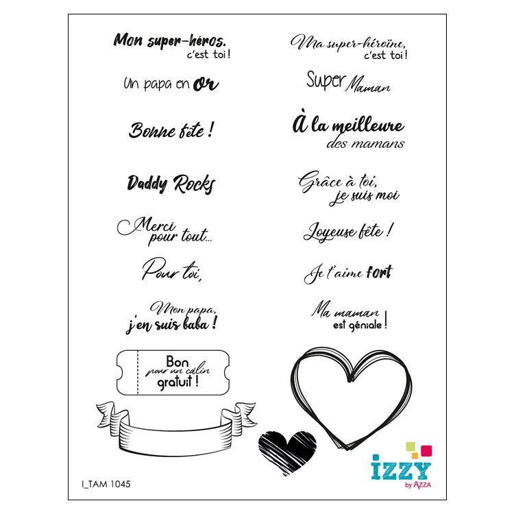 Diamantstempel 'Mini mots parents'   🇫🇷
