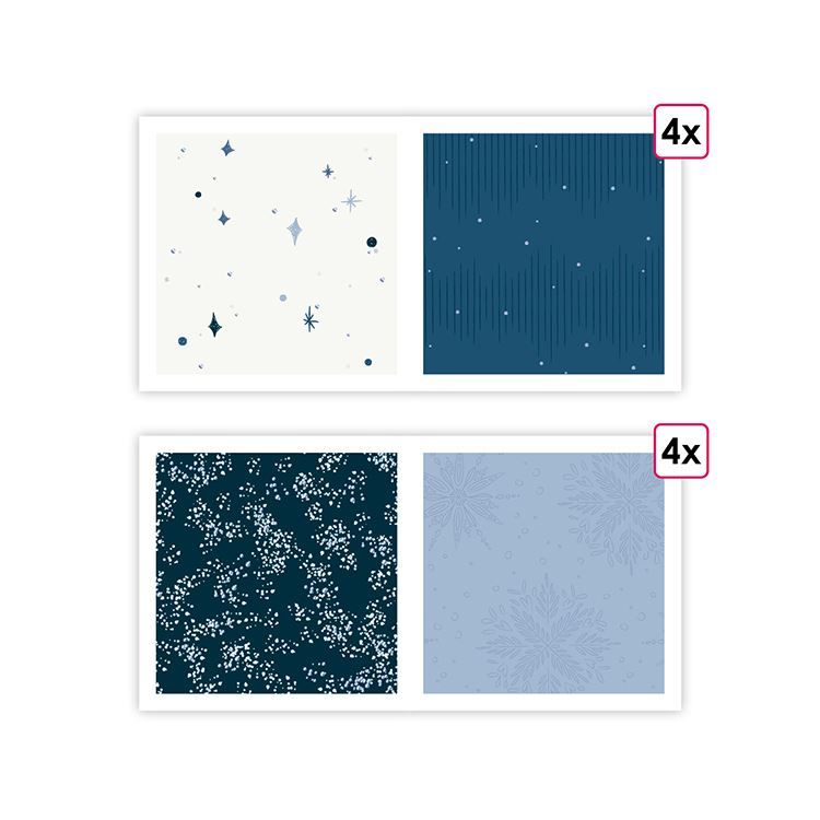 Designpapier A4 'Musikalisch' (8 Stk - Silber foliert)