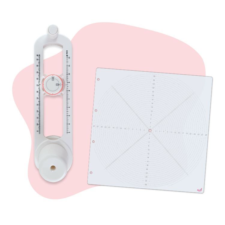 Set ‘Werkzeugschablone + Maxi-Kreisschneider Azza’