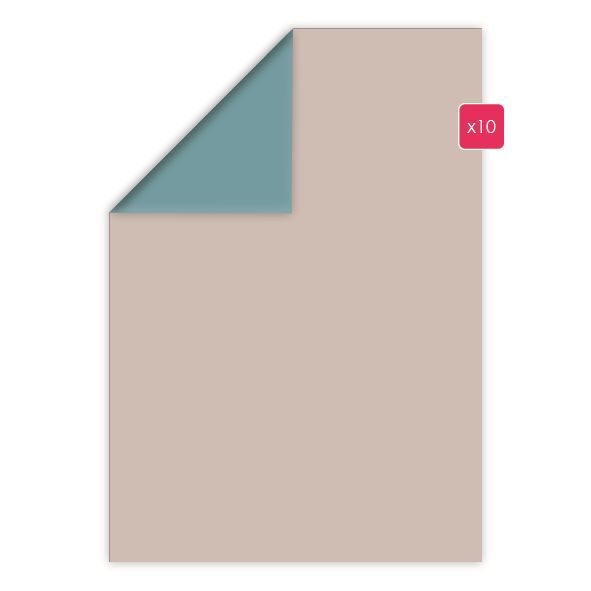 Duopapier A4 ‘Kieselstein - Teal’ (10 Stk.)