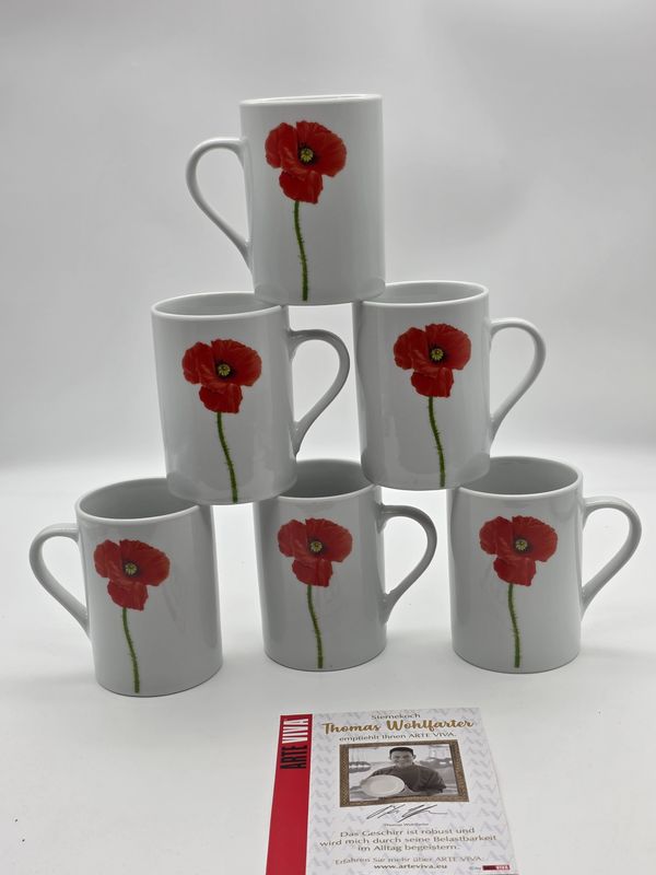 Arte VIVA, 6 Kaffeebecher "San Remo", Kaffeetasse, Kaffeetassen