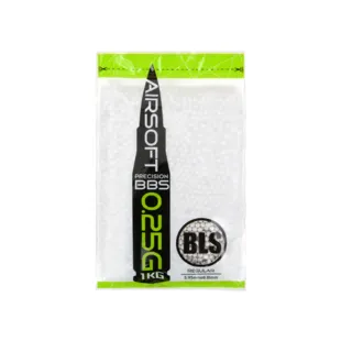 &lt;0.25 BLS BBs in bulk, premium airsoft BBs for accuracy, 1kg package.