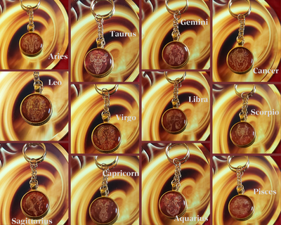 Zodiac Sign Keyring