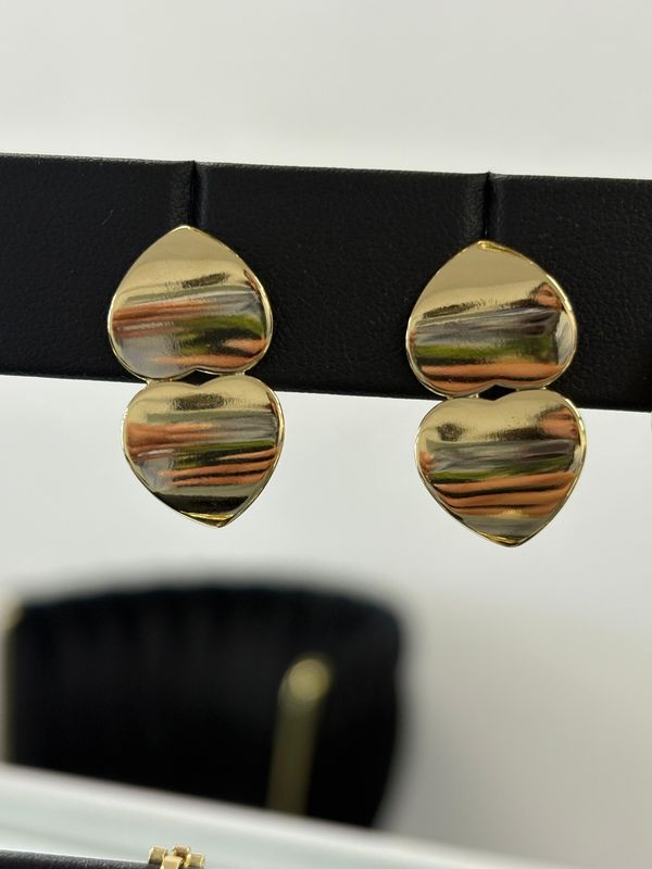 Aretes doble corazon