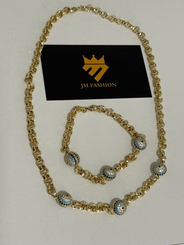 Set de gargantilla con ojo turco
