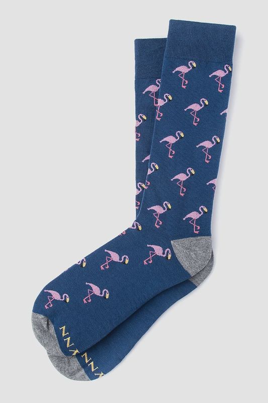 Flocking Fabulous Sock-Navy Blue
