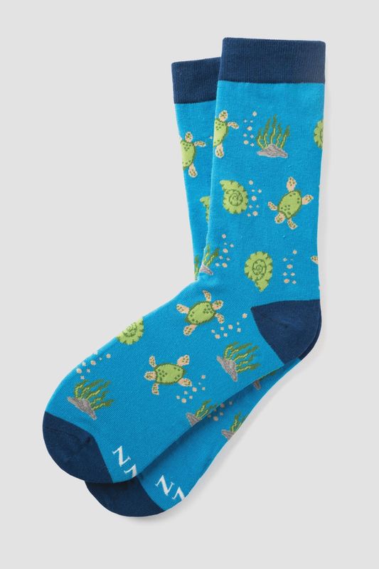 Turtally Awesome Sea Turtle Carded Cotton Sock