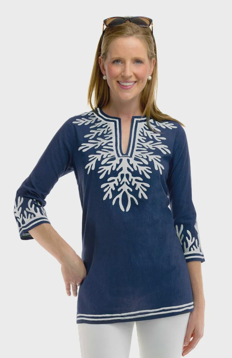 Cotton Embroidered Tunic - The Reef