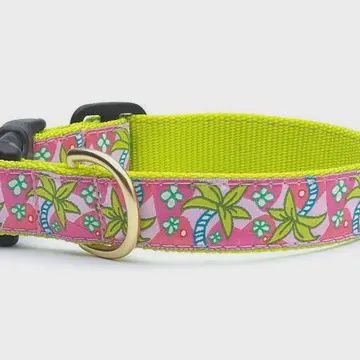 Pink Palms Dog Collar