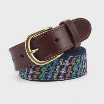 Grateful Dead Navy Dancing Bears Belt