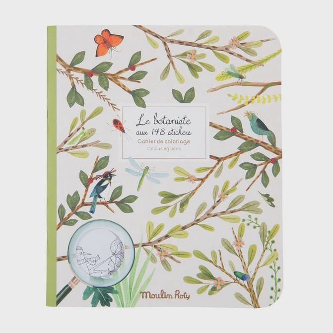 Box with 6 Coloring Books &amp; Stickers - Botanist/Garden Theme
