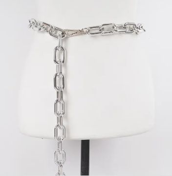 Oversized Chain Belt silver