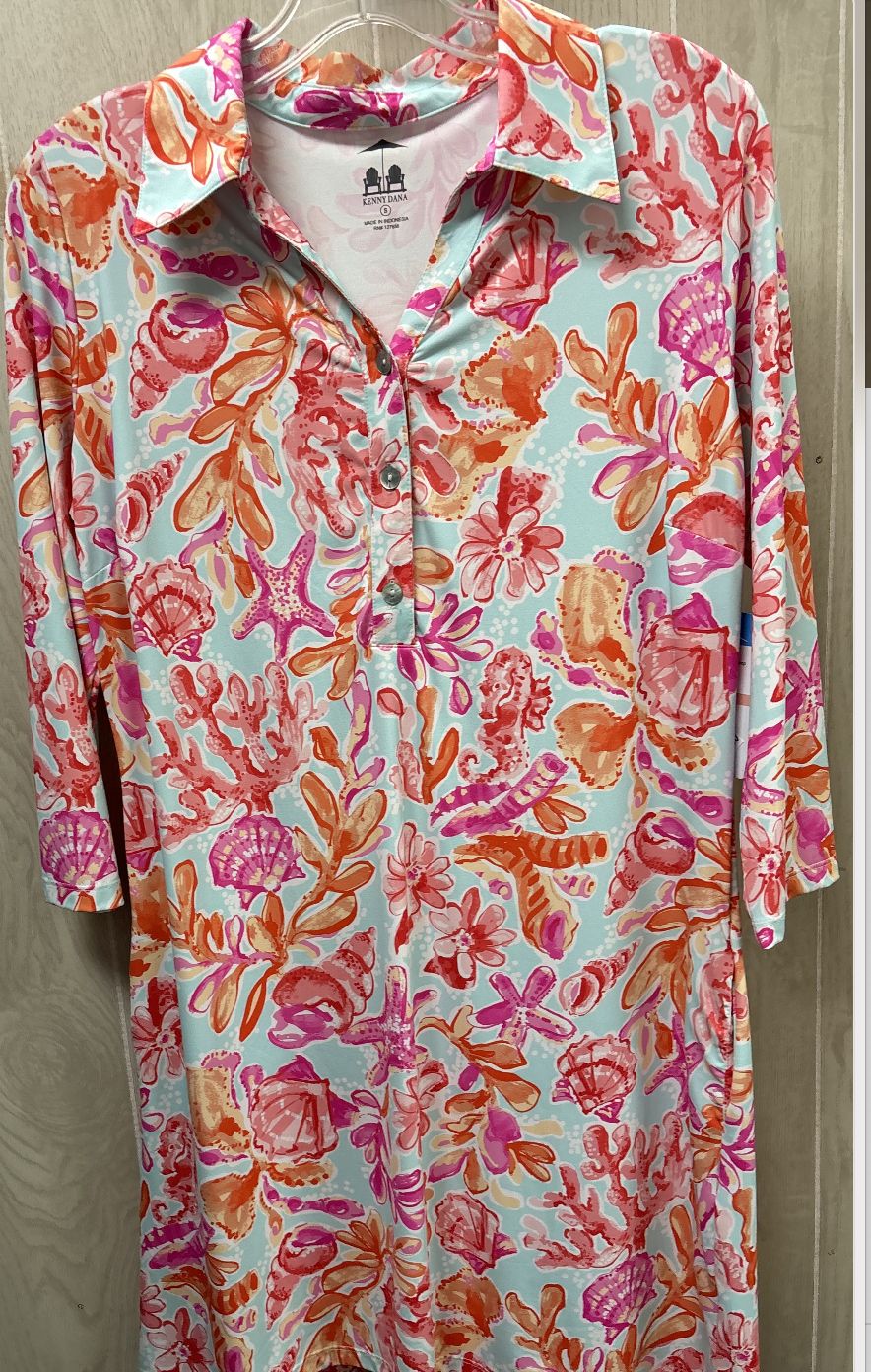 CAPTIVA SEAFOAM/PINK DRESS