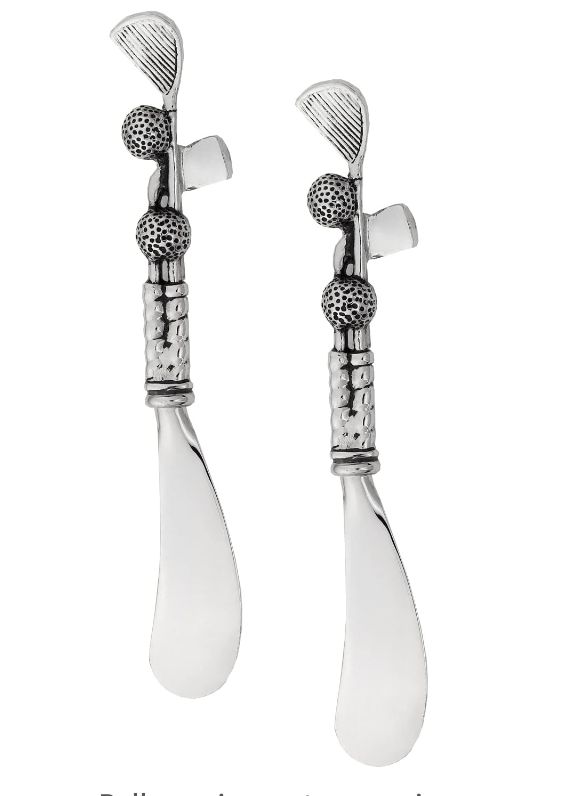 Golf Clubs Zinc Cheese Spreader - Set of 2