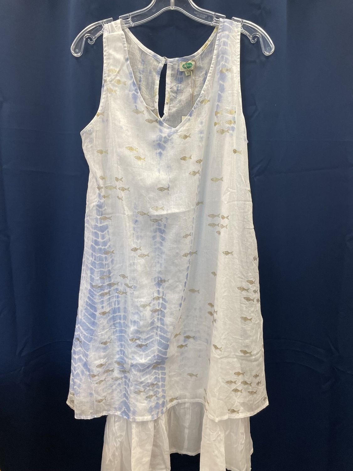 Printed Fish layered dress