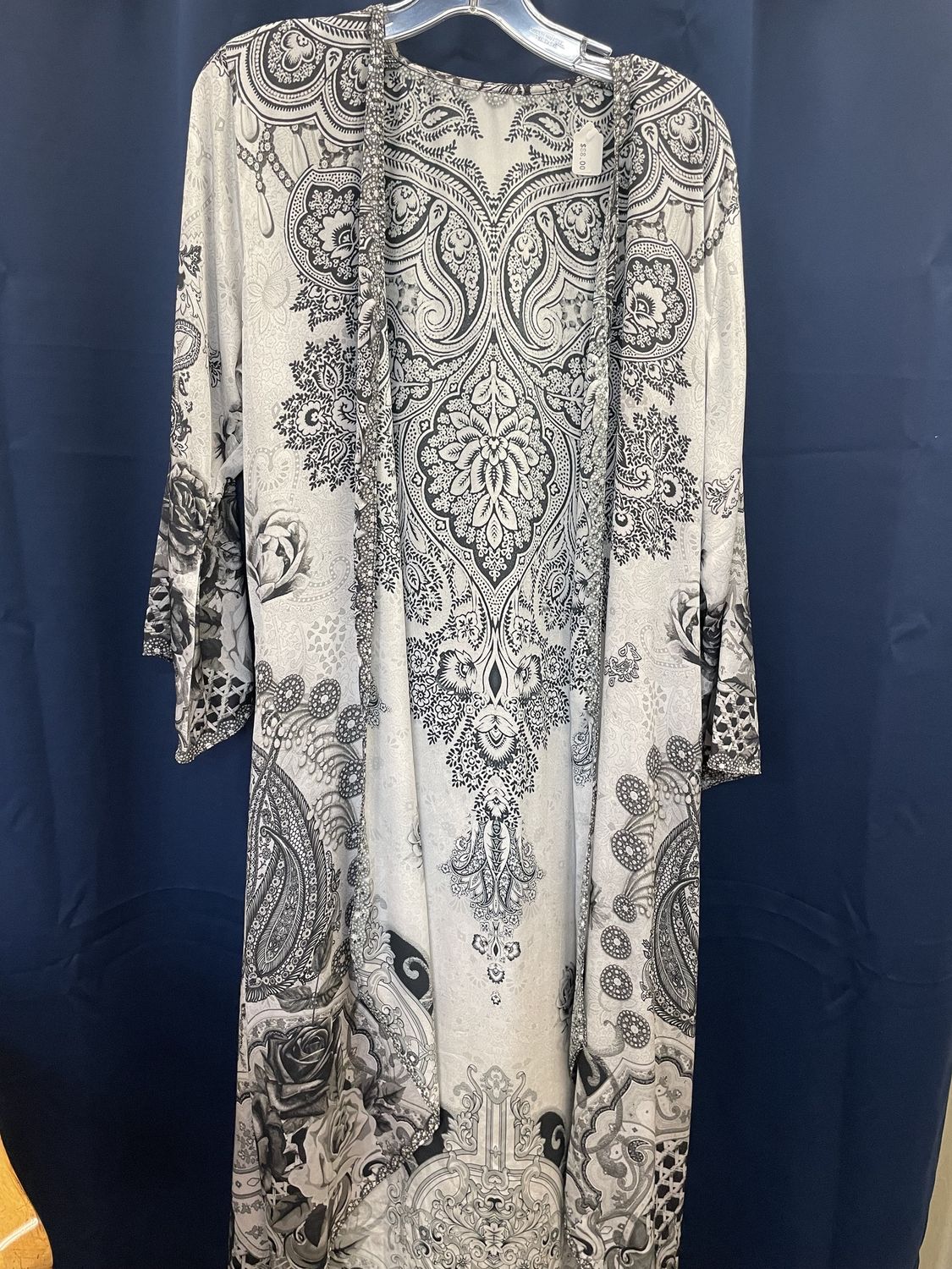 Kimono cover up, embellished edges