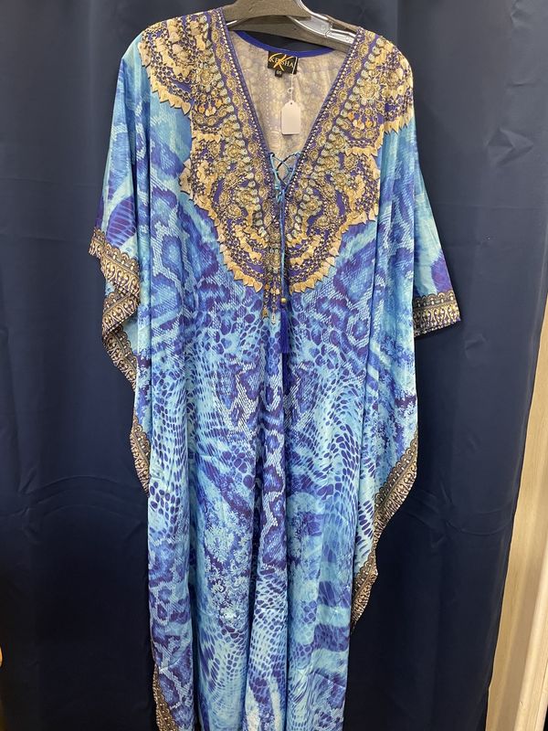 Lace up plunge maxi cover up