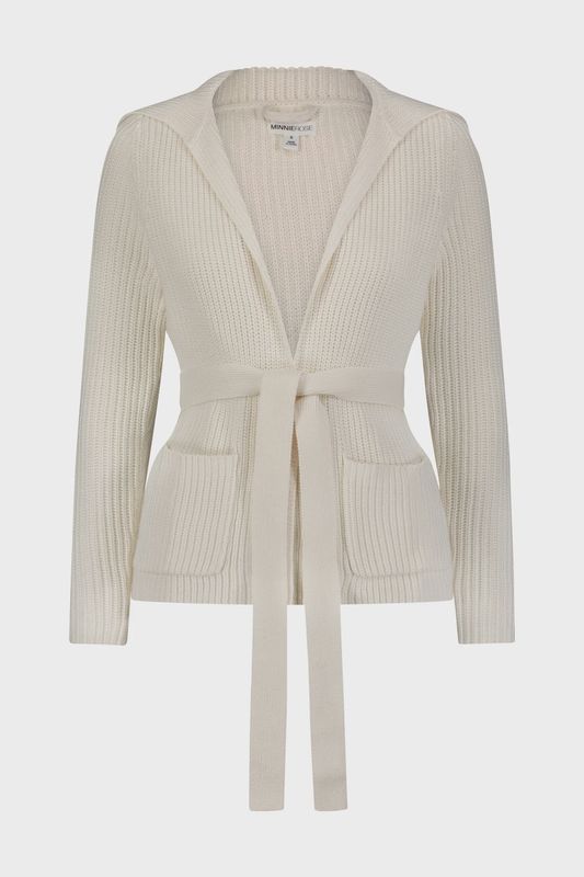 Cotton Cashmere Shaker Flyaway Cardigan