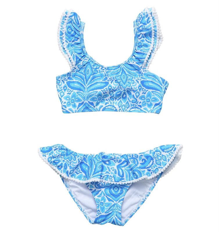 Santorini Blue Frill Bikini