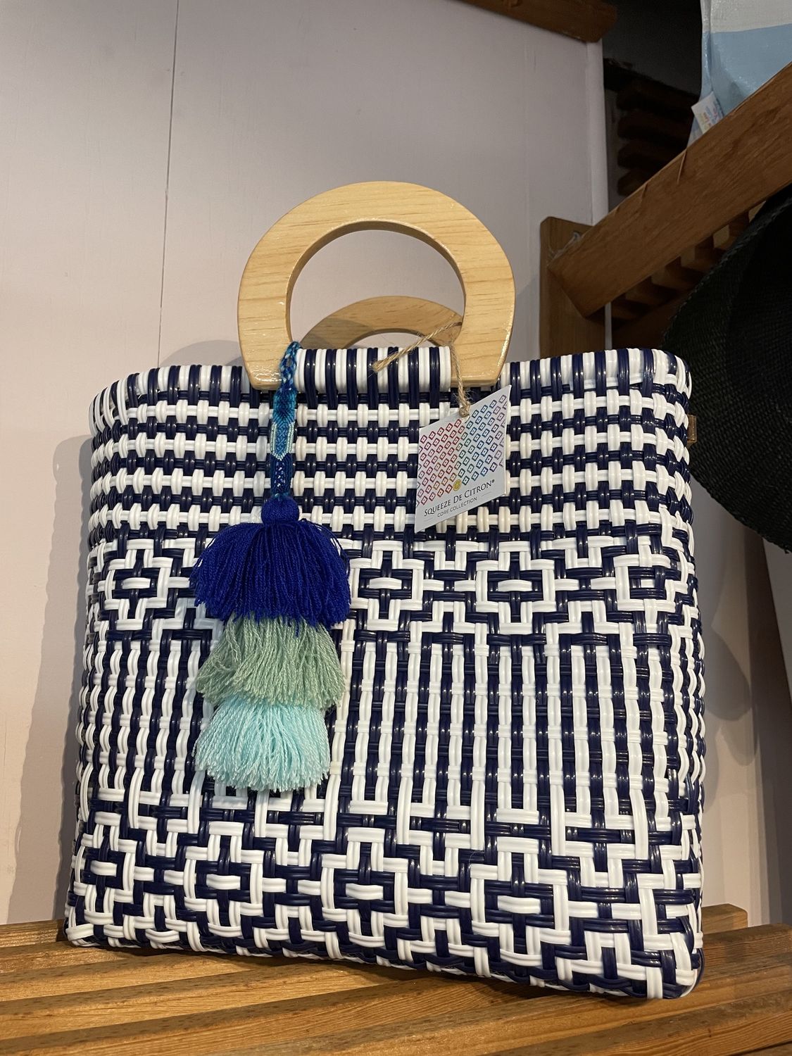 Wooden Handle Tote