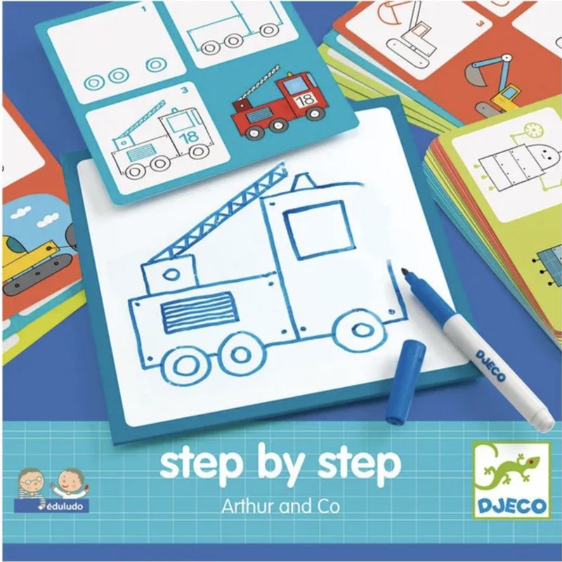 Step by Step drawing, trucks