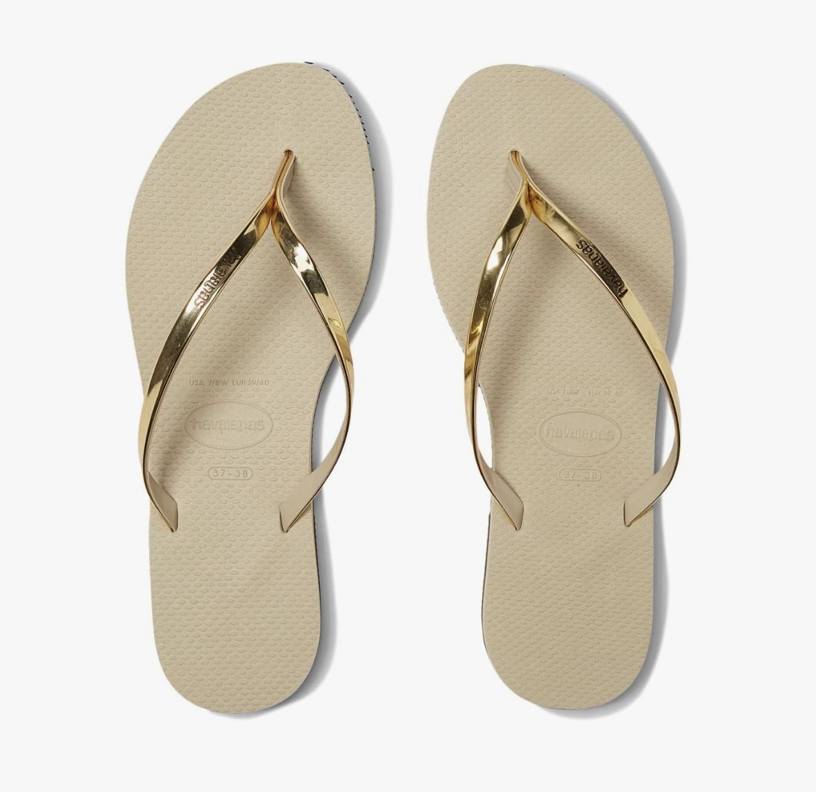 Metallic Strap Flip Flop