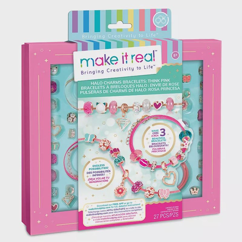 Make It Real - Halo Charm Bracelets: Think Pink