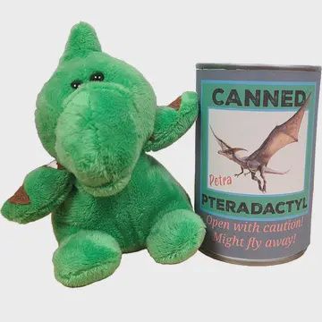 Petra the Canned Pteradactyl Dinosaur - Stuffed Animal Plush